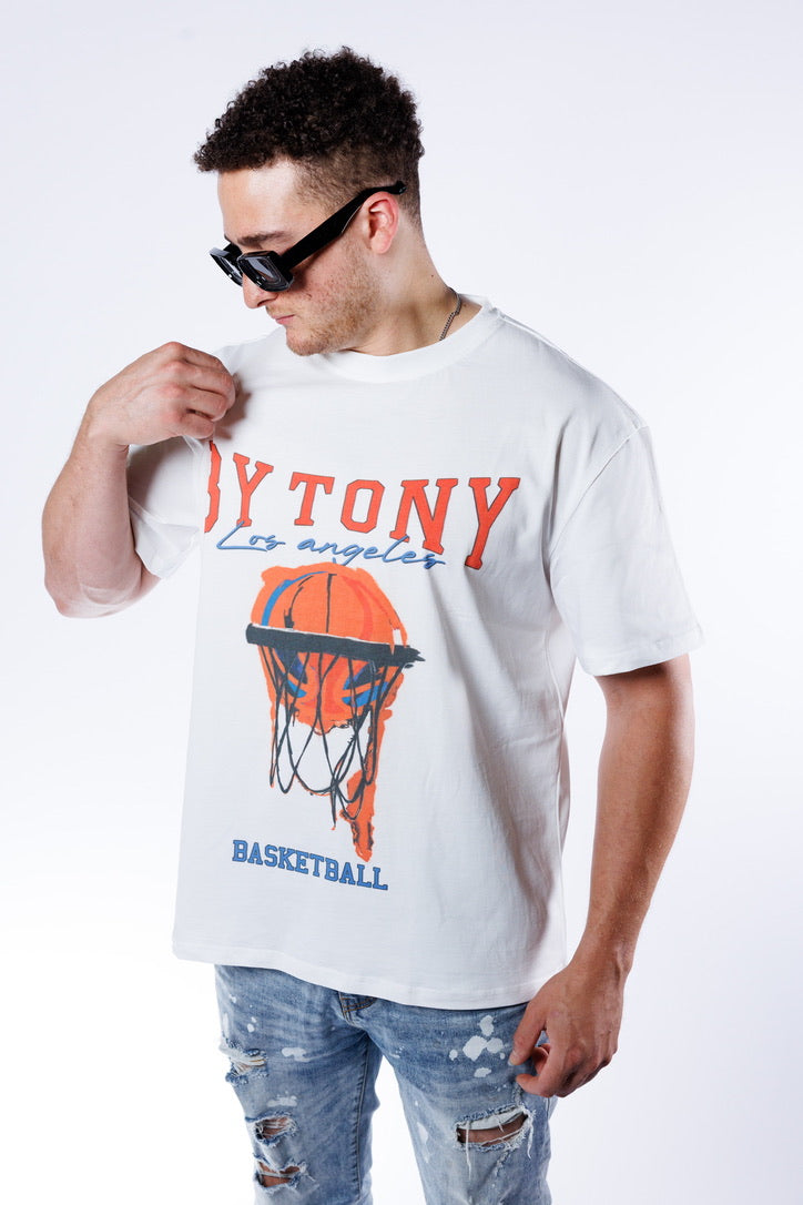 basketball T-shirt overside