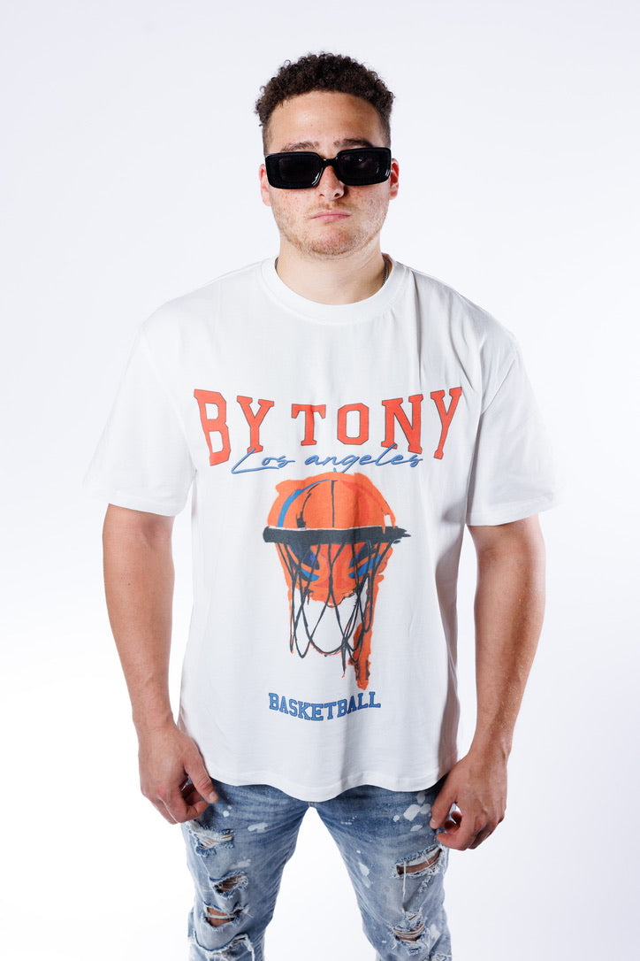 basketball T-shirt overside