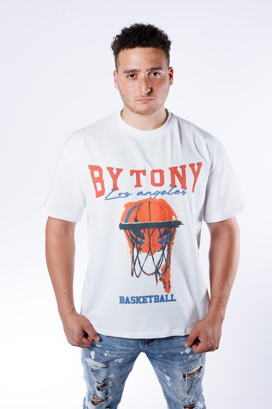 basketball T-shirt overside